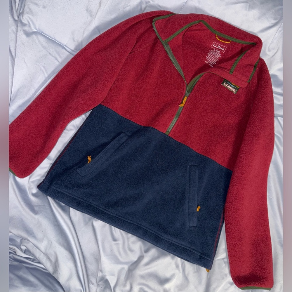 Women’s LL Bean fleece quarter zip pullover